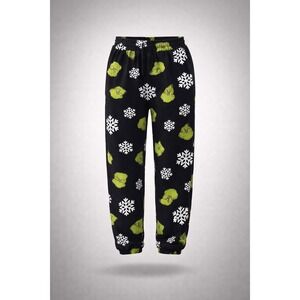 Celebrate Together The Grinch Christmas Sweatpants Mens 2XL Black Snowflakes
